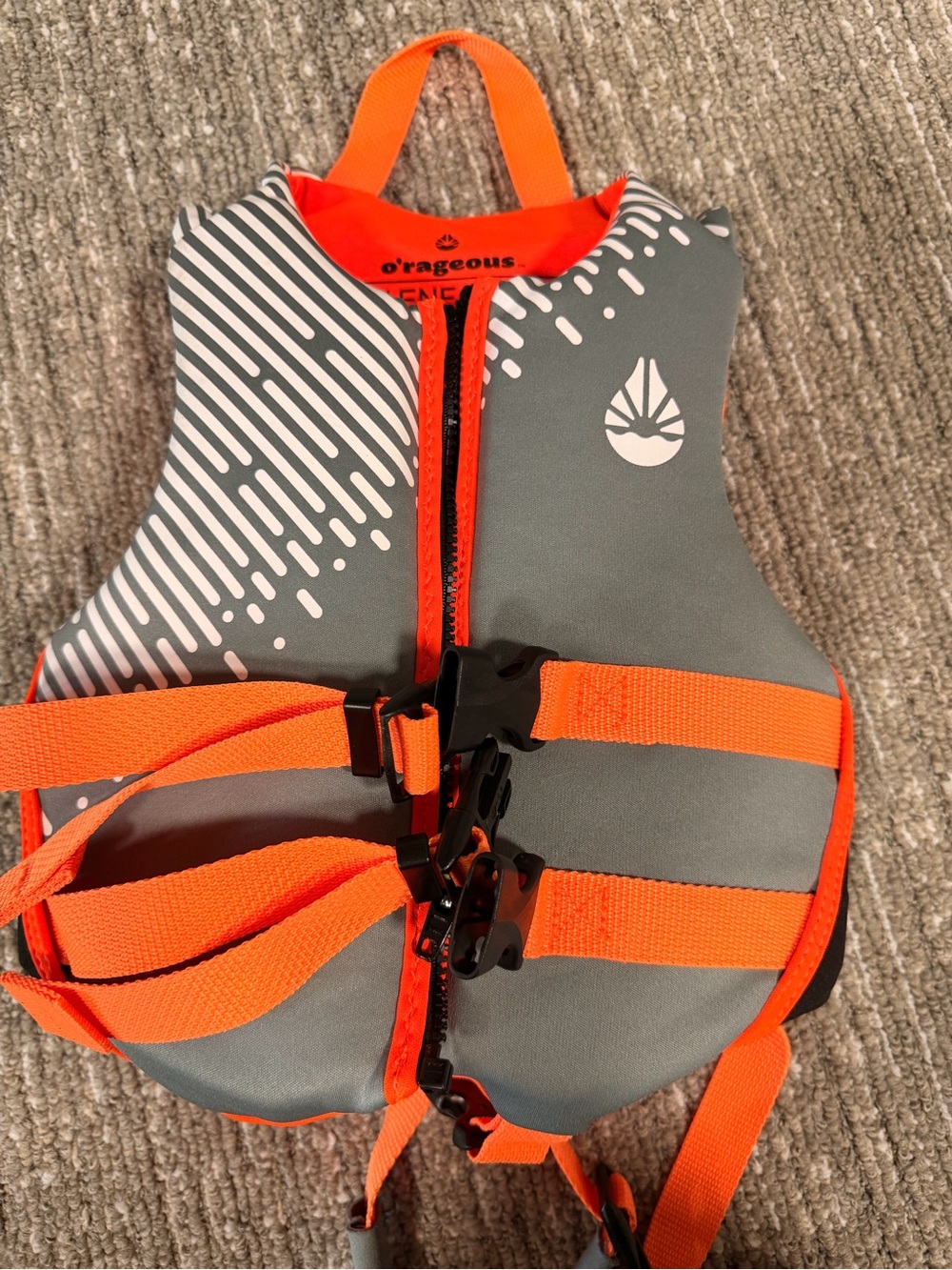 Gray & Bright Orange Kids O'rageous Life Jacket